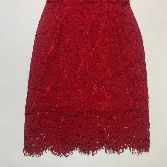 MIUSOL Red Floral Lace Cap Sleeve Cocktail Midi Dress NWT - Size S - Picture 7 of 15